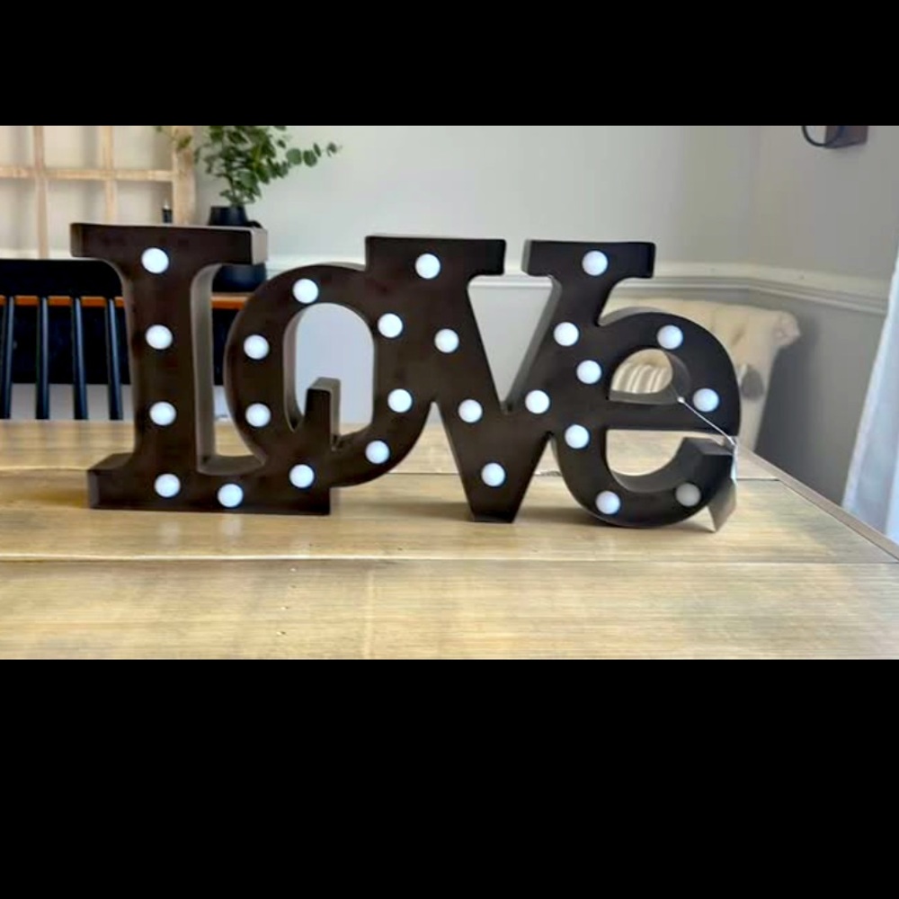 Metal ‘Love’ Sign
